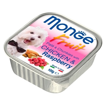 Monge Chicken with Raspberry Dog Food 100g - buy, prices for Supermarket "Kharkiv" - photo 1