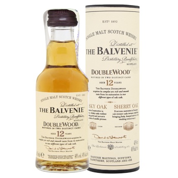 Віскі Balvenie Double Wood 12y.o. 40% 0,05л - купити, ціни на ULTRAMARKET - фото 1