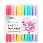 Скетч маркеры Kite Pastel 12шт