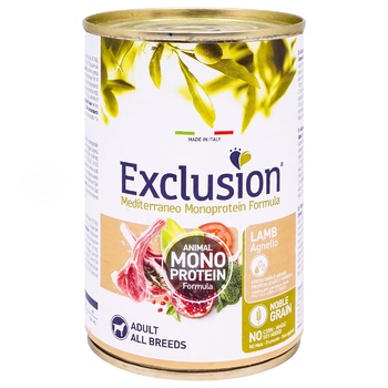 Exclusion Adult Wet Food with Lamb for Dogs of All Breeds 400g