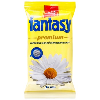 Салфетки влажные Fantasy Premium антисептические 15шт