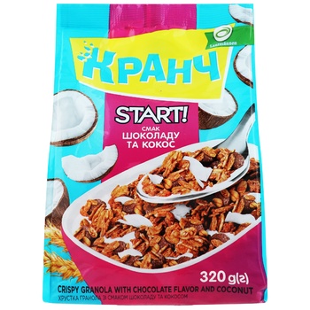 Гранола Start! Кранч с шоколадом и кокосом 320г - купить, цены на Auchan - фото 1