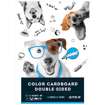 Kite Dogs Color Double-sided Cardboard A4 10 colors 10 sheets