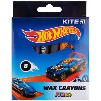 Мел Kite Hot Wheels Jumbo восковой 8 цветов 8шт - купить, цены на Auchan - фото 1