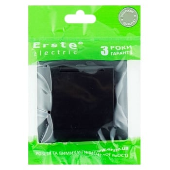 Erste Black Socket for 1 Socket with Grounding with Cover - buy, prices for Auchan - photo 1