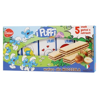 Delser iPuffi Hazelnut Cream Filled Waffles 225g - buy, prices for WINETIME - photo 1