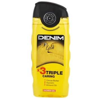 Denim Gold Triple Caring Shower Gel 250ml - buy, prices for Auchan - photo 1