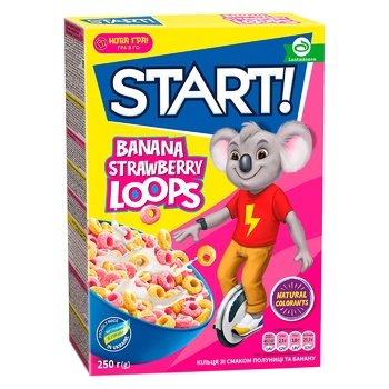 Start! Banana-Strawberry Loops Dry Breakfast 250g - buy, prices for COSMOS - photo 1