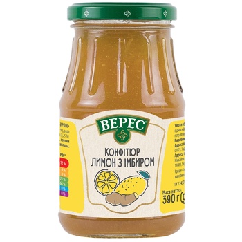 Veres Lemon with Ginger Confiture 390g