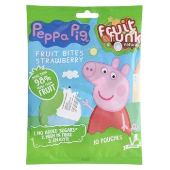 Снек фруктовий Fruit Funk Peppa Pig Шматочки полуниці 100г - купити, ціни на WINETIME - фото 1