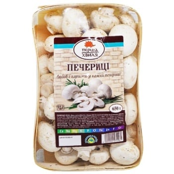 Шампиньоны Перша хвыля свежие 650г - купить, цены на Auchan - фото 1