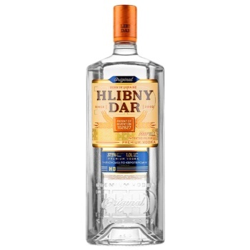 Hlibny Dar Ukrainian European Vodka 37.5% 1l - buy, prices for MegaMarket - photo 1