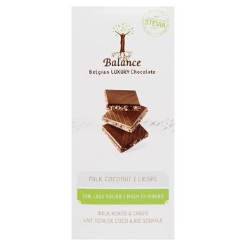 Balance Sugar Free Milk Chocolate with Coconut Crisps 85g - buy, prices for WINETIME - photo 1