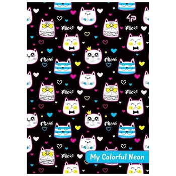 4Profi Neon Pattern Cats Notebook A6 - buy, prices for - photo 1