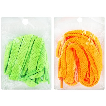 Flat Colored Laces 100cm in assortment - buy, prices for Auchan - photo 1