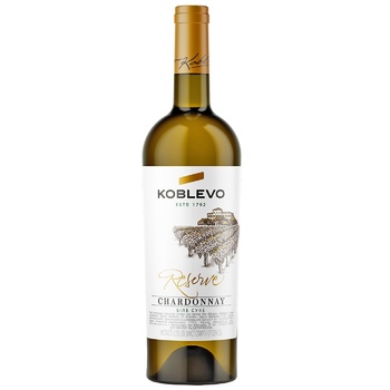 Koblevo Reserve Chardonnay White Dry Wine 9.7-13% 0.75l - buy, prices for Auchan - photo 1