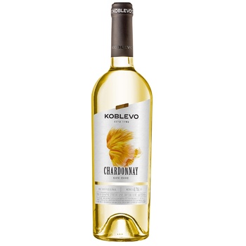 Вино Koblevo Chardonnay белое сухое 9,5-14% 0,75л - купить, цены на METRO - фото 1