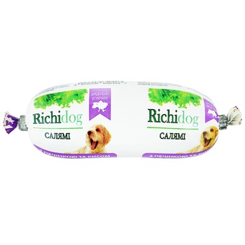 Корм Richidog Салямі з печінкою та рисом для собак 120г - купити, ціни на Auchan - фото 1