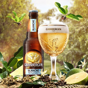 Пиво Grimbergen Blanche светлое нефильтрованное 5,65% 0,33л - купить, цены на Ашан - фото 3