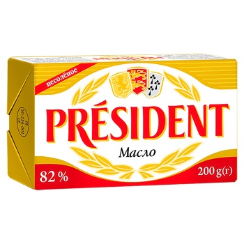 Масло President кислосливочное несоленое 82% 200г - купить, цены на NOVUS - фото 3