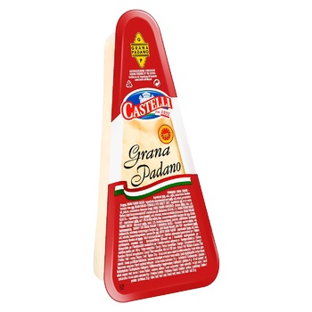 Сыр Castelli Grana Padano твёрдый 32% 125г - купить, цены на Auchan - фото 1