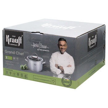 Каструля Krauff Grand Chef з кришкою 4.7л - купити, ціни на ULTRAMARKET - фото 1