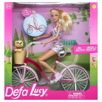 Іграшка Лялька Defa на велосипеді - купити, ціни на ULTRAMARKET - фото 2