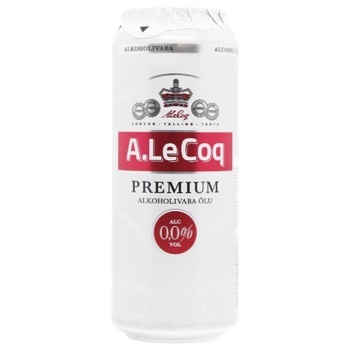 A.Le Coq Light Non-Alcoholic Beer 0.5л - buy, prices for ULTRAMARKET - photo 1