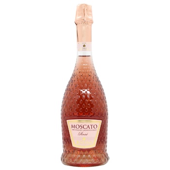 Вино игристое Bosio Moscato Spumante розовое сладкое 7,5% 0,75л - купить, цены на МегаМаркет - фото 1