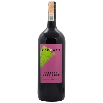 Вино Ceccato Cabernet Sauvignon красное сухое 13% 1,5л - купить, цены на ULTRAMARKET - фото 1