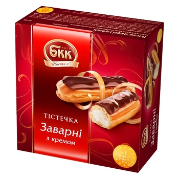 Тістечка БКК Заварні з кремом 180г - купити, ціни на Auchan - фото 1