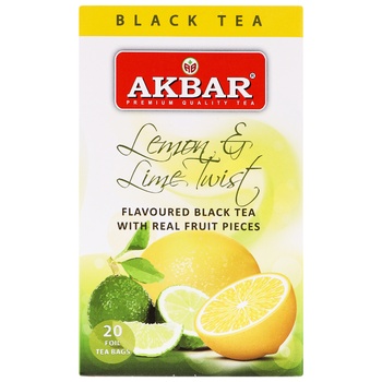 Чай чорний Akbar Lemon & Lime Twist 20шт*2г - купити, ціни на Auchan - фото 2