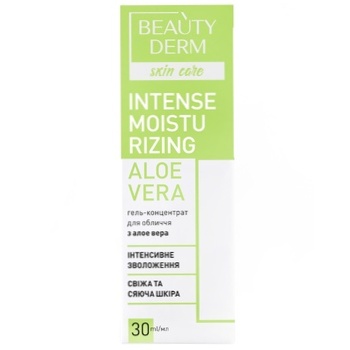 Beauty Derm Intensive Moisturizing Aloe Vera Gel-concentrate forFace 30ml - buy, prices for Auchan - photo 1