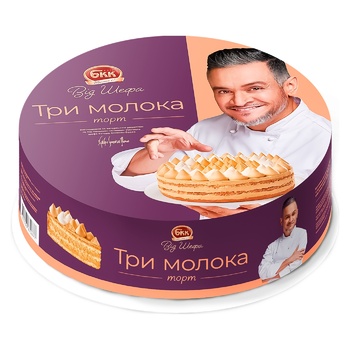 Торт БКК Три молока від Шефа 450г - купити, ціни на Auchan - фото 1