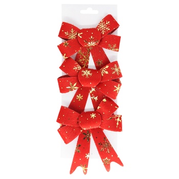 Happycom Bow with Velvet Gold 10x13x3cm 3pcs - buy, prices for ULTRAMARKET - photo 3