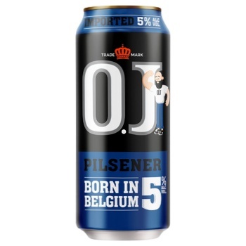 Пиво O.J. Pilsener світле 5% 0,5л