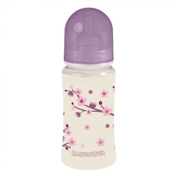 Пляшечка Baby-Nova Decor Purple з широким горлечком 300мл