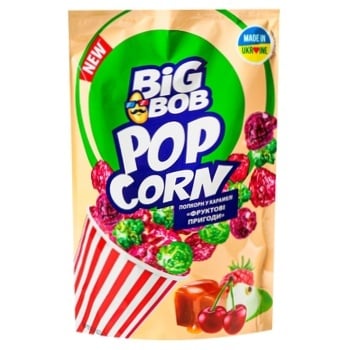 Попкорн Big Bob Фруктові пригоди у карамелі 85г