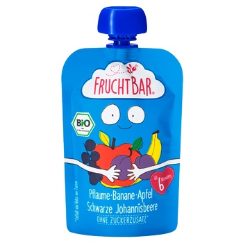 Frucht Bar Fruit Puree with Banana, Apple and Currant 100g - buy, prices for WINETIME - photo 1