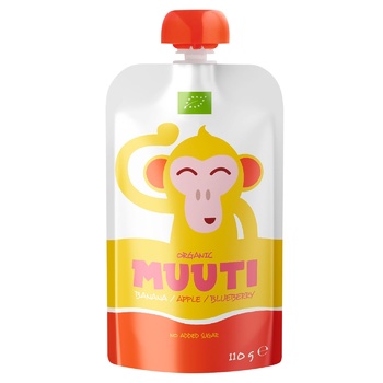 Muuti Organic Puree from Bananas, Apples and Blueberries 110g - buy, prices for WINETIME - photo 1