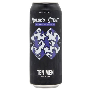 Ten Men Moloko Stout Blueberry Edition Dark Unfiltered Beer 6% 0.5l - buy, prices for - photo 1