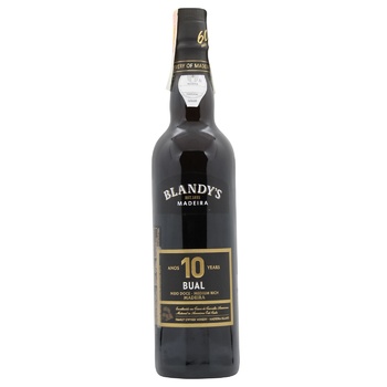 Вино Blandy's Madeira Bual Medium Rich 10 лет белое крепленое 19% 0,5л - купить, цены на WINETIME - фото 1