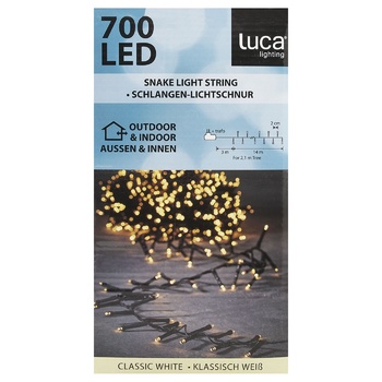 Гирлянда Zelena Снейк светодиодная классический белый свет 700LED 14м - купить, цены на WINETIME - фото 2