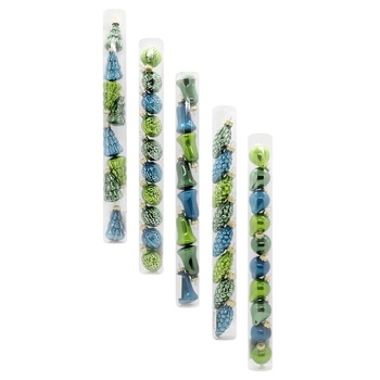 Inge Glas Mini Green-Blue Christmas Decoration Set in Assortment - buy, prices for WINETIME - photo 1