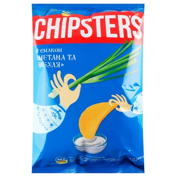 Чипси Chipsters Cметана та цибуля 70г