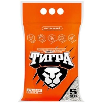 Tigra Bentonite Standard Cat Litter 5kg - buy, prices for MasterZoo - photo 1