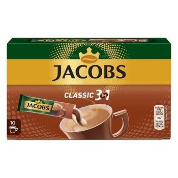 Jacobs Classic Instant Coffee Drink 3in1 18g x10pcs - buy, prices for EKO Market - photo 1