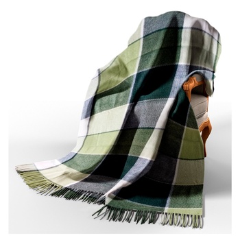 Love You Elf Wool White/Light green/Green Plaid 200х220cm