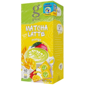 Напиток на основе зеленого чая G'tea! Matcha Latte манго 10г*10шт - купить, цены на - фото 3