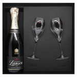 Шампанское Lanson Le Black Label Brut белое брют 12,5% 0,75л + 2 бокала